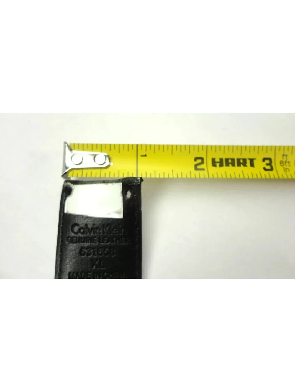 Calvin Klein Belt Genuine Leather Glossy/Matte Black XL **NO BUCKLE! BELT ONLY!!
